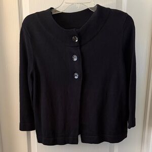 Lands' End Black Knit Cardigan